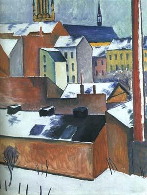 August Macke St Mary im Schnee oil painting image